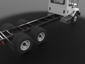 international 7400 chassis Modèle 3D