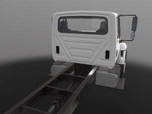 international 7400 chassis Modèle 3D