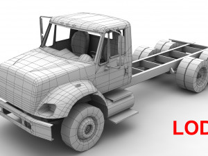 international 7400 chassis Modèle 3D
