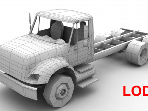international 7400 chassis Modèle 3D