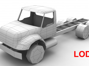 international 7400 chassis Modèle 3D