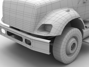 international 7400 chassis Modèle 3D