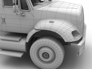 international 7400 chassis Modèle 3D