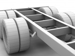 국제 7400 섀시 3D 모델