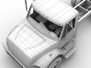 international 7400 chassis Modèle 3D