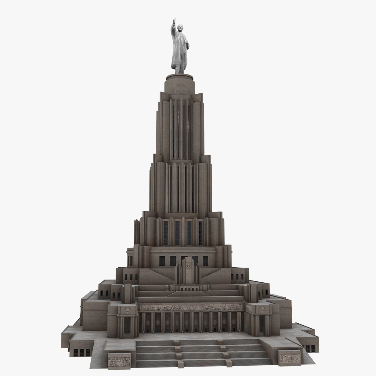 Palace Of Soviets --203-- 3D Model .c4d .max .obj .3ds .fbx .stl .blend 