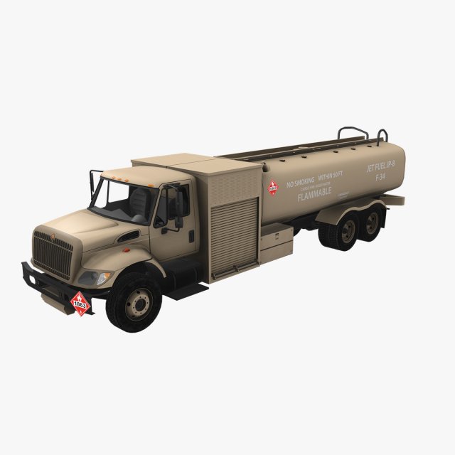 refueler beige international 7400 3D Model .c4d .max .obj .3ds .fbx .stl .blend 
