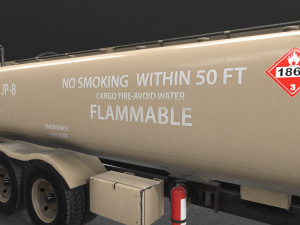 refueler beige international 7400 3D Model