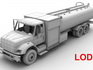 refueler beige international 7400 3D Model