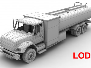 refueler beige international 7400 3D Model