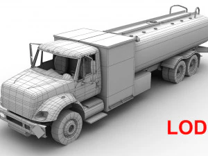 reabastecedor bege internacional 7400 Modelo 3D