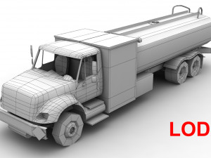 refueler beige international 7400 3D Model