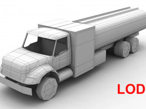 reabastecedor bege internacional 7400 Modelo 3D