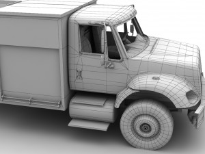 refueler beige international 7400 3D Model
