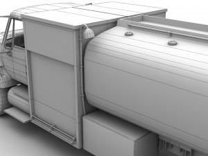refueler beige international 7400 3D Model