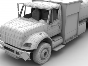refueler beige international 7400 3D Model