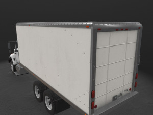 box van international 7400 3D 模型