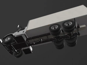 box van international 7400 3D Model