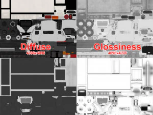box van international 7400 3D Model