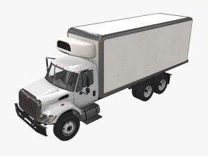 fridge truck international 7400 3D Model