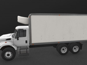 fridge truck international 7400 3D Model