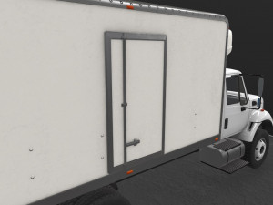 fridge truck international 7400 3D Model