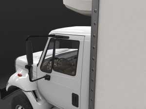fridge truck international 7400 3D Model