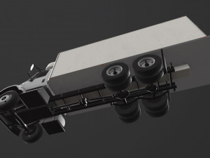 fridge truck international 7400 3D Model