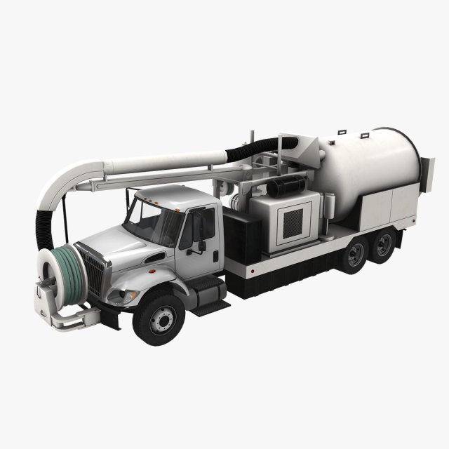 jetter truck international 7400 3D Model .c4d .max .obj .3ds .fbx .stl .blend 