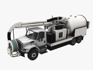 jetter truck international 7400 3D Model
