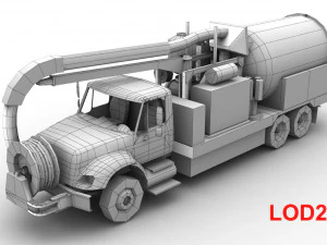 міжнародний водоструйний вантажівка 7400 3D Модель