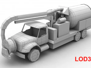 міжнародний водоструйний вантажівка 7400 3D Модель