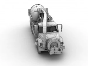 міжнародний водоструйний вантажівка 7400 3D Модель