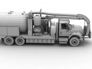 міжнародний водоструйний вантажівка 7400 3D Модель