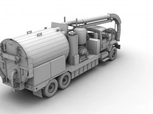 міжнародний водоструйний вантажівка 7400 3D Модель