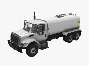 tanker truck international 7400 3D Model
