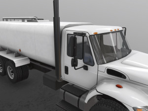 tanker truck international 7400 3Dモデル