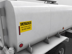 tanker truck international 7400 3Dモデル