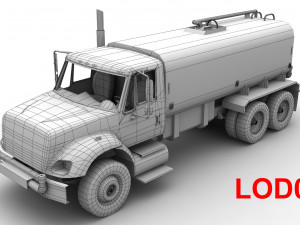 tanker truck international 7400 3Dモデル