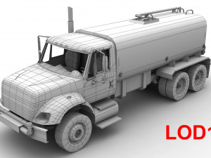 tanker truck international 7400 3Dモデル