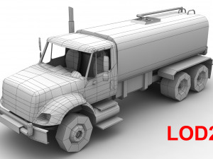 tanker truck international 7400 3Dモデル