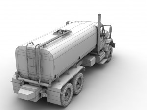 tanker truck international 7400 3Dモデル