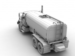 tanker truck international 7400 3Dモデル