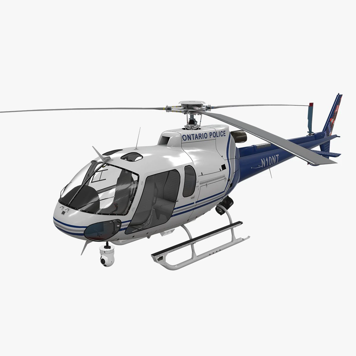 AS-350 Ontario Police --214-- 3D Model .c4d .max .obj .3ds .fbx .stl .blend 