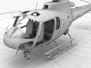 as-350 ontario police Modello 3D