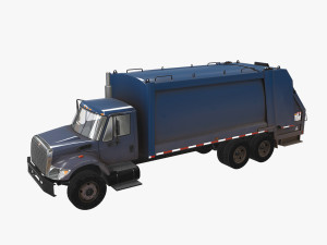 garbage truck international 7400 3D Model