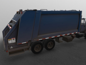 garbage truck international 7400 3D Model