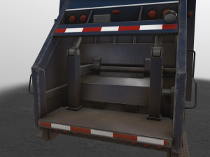 garbage truck international 7400 3D Model