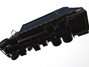 garbage truck international 7400 3D Model