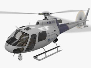 as-350 us customs and border protection animated 3D Model